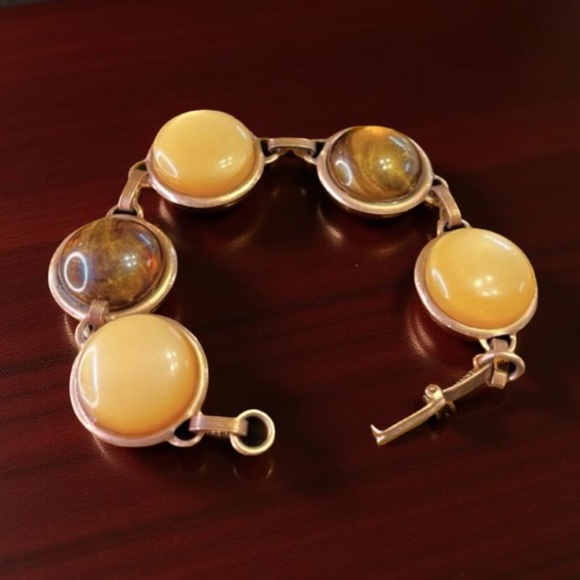 Handcrafted Bracelet Gold tone with Beads different colors New - Picture 11 of 11